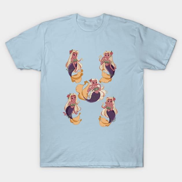 Blonde mermaids T-Shirt by Maxineart